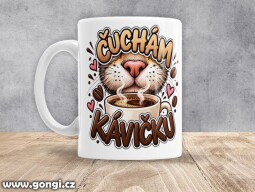 Hrnek - 0189 - Čmuchám kávičku - KOČKA